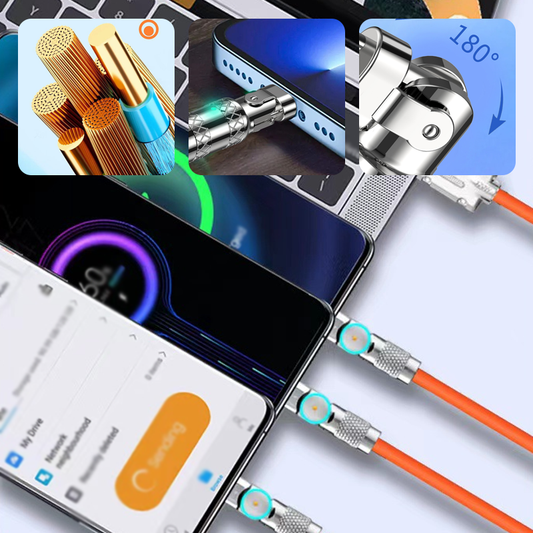 3-in-1 rotatable data cable